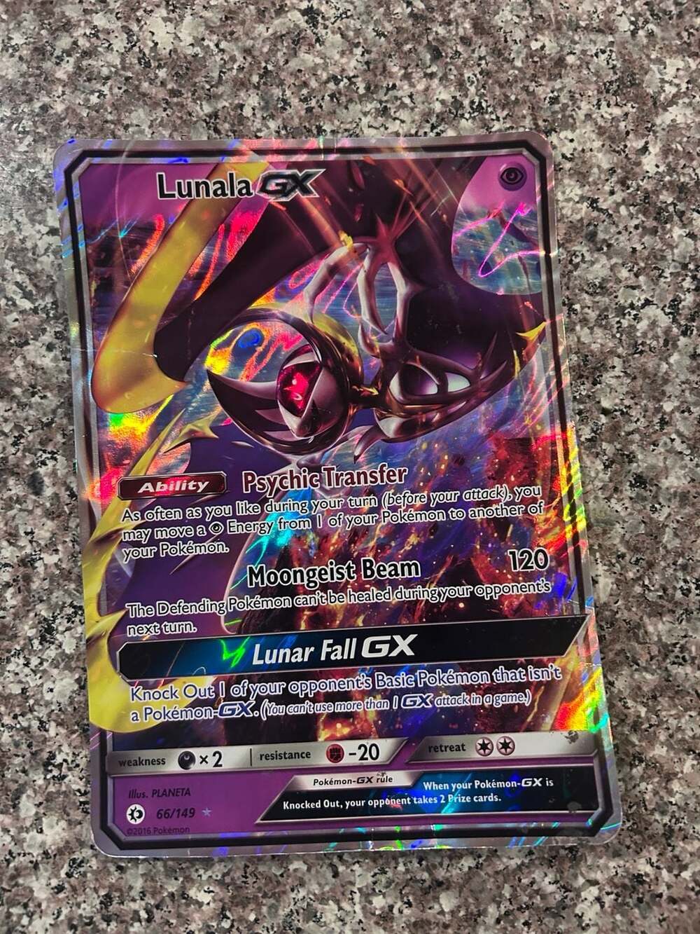 Lunala GX 66/149 Sun & Moon Jumbo Oversized Pokémon Card